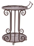 Столовая / Кухонная мебель Столик сервировочный- лайт (черный с патиной)
